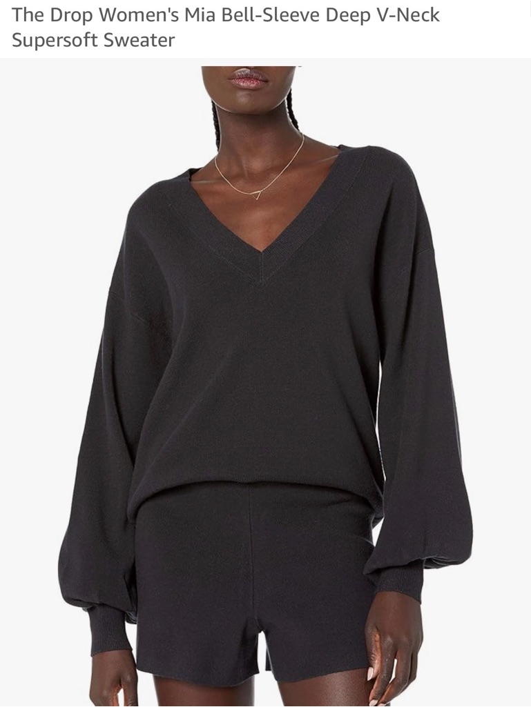 The Drop - Mia Bell Sleeve Sweater - Super Soft - Sz Xxl, Black - Nwt